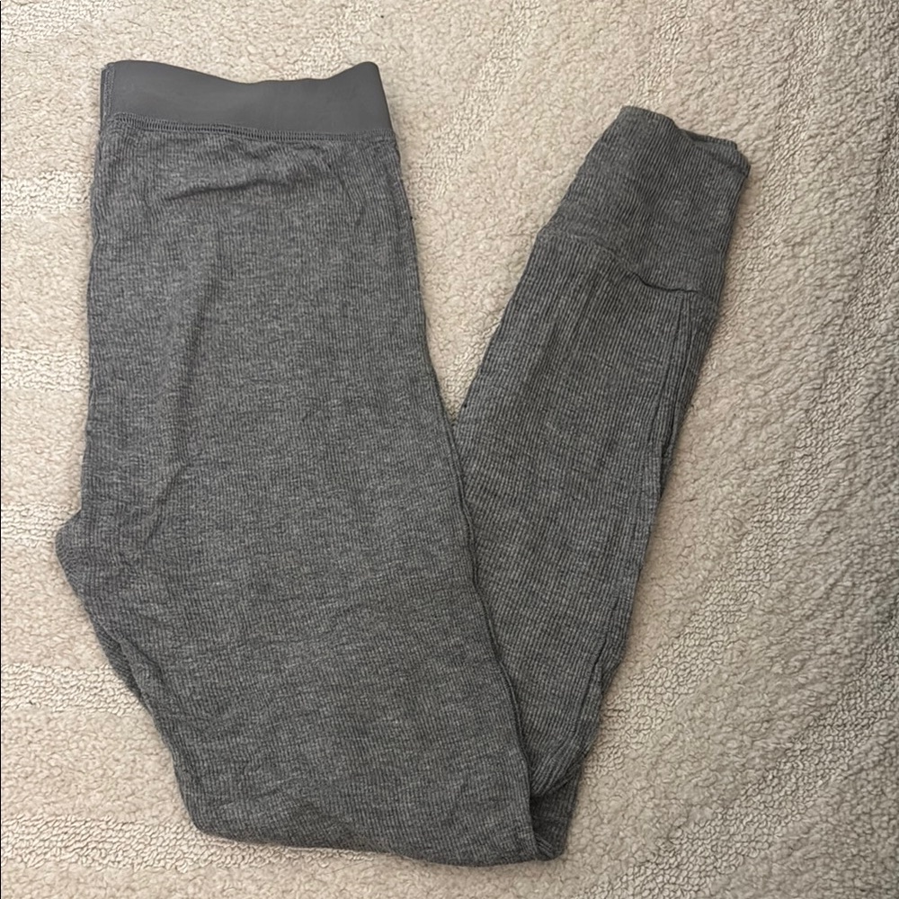Skims Gray Ribbed Leggings